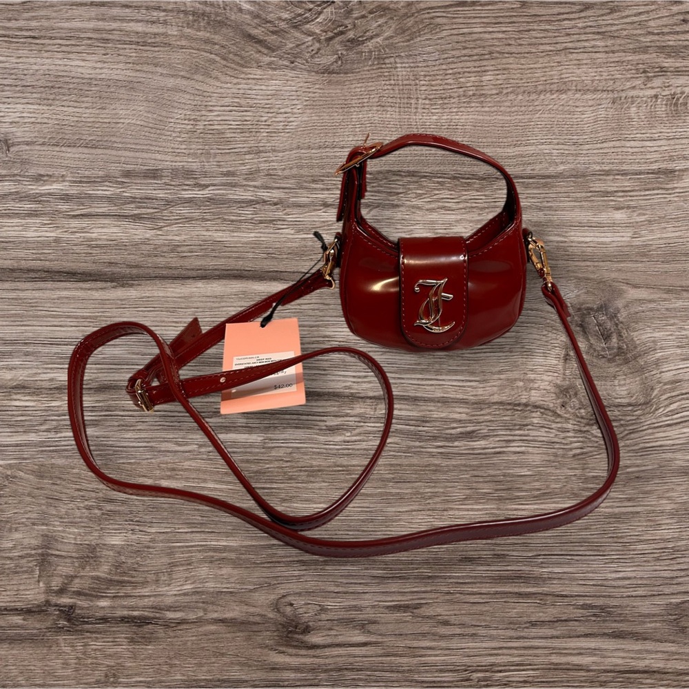 Juicy Couture Overstated Mini WOS With Top Handle Deep Red Y2K Micro New